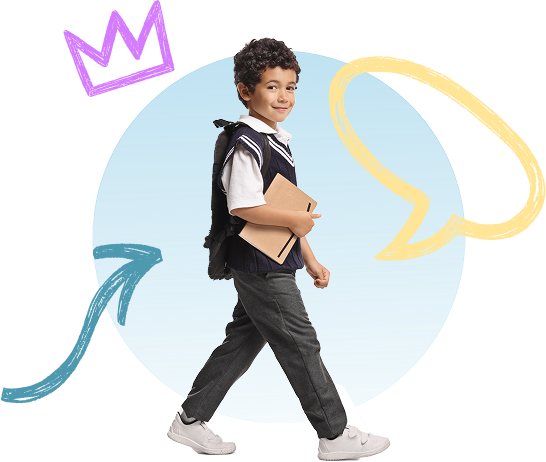 boy walking