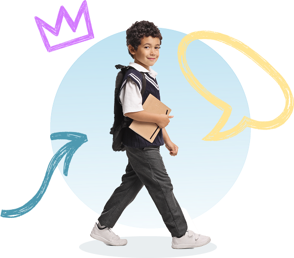 boy walking